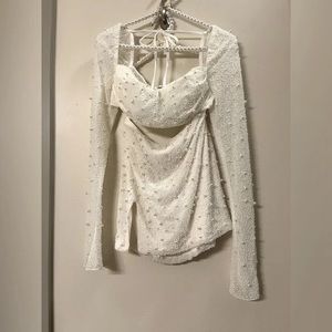 OH POLLY 2 Piece Pearl Set Bridal Wear